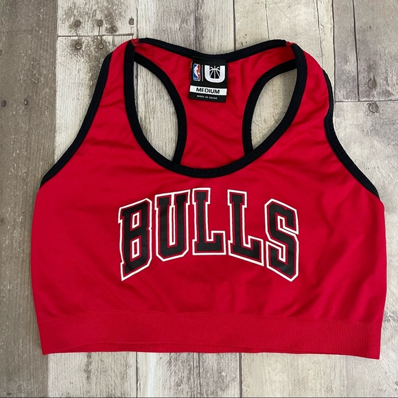 NBA U Other - NBA Chicago Bulls Women's Sports Bra Athletics Top Red Size Medium